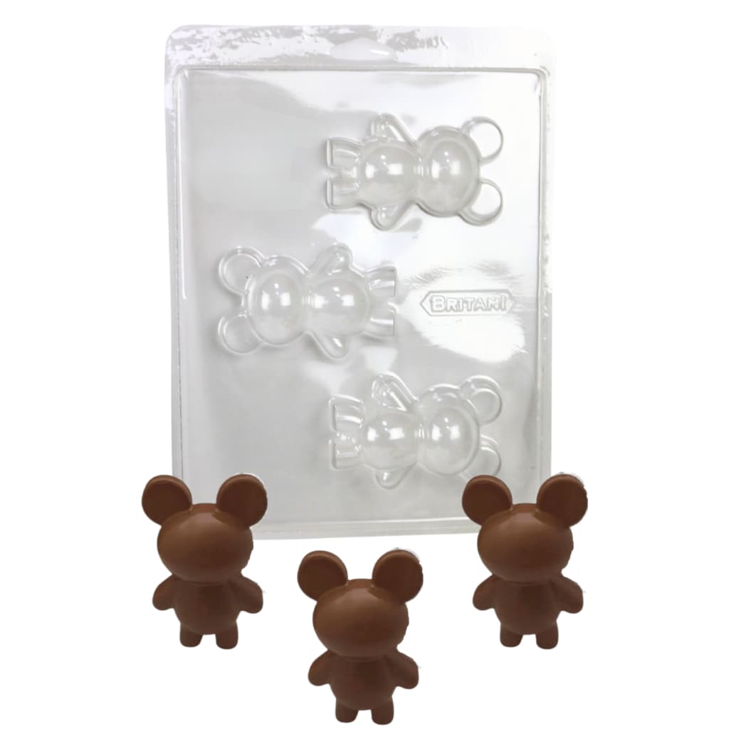 Forma com Silicone 3 partes para Chocolate Urso Pequeno 50 g - Forma chocolate ovo de Páscoa