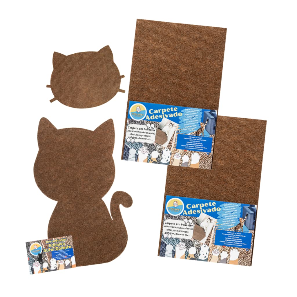Kit 4 Arranhador Adesivo para Gato -  Sofá e Cama Box