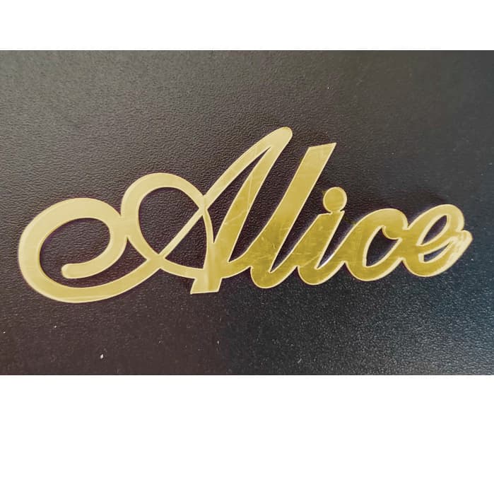 Aplique Personalizado em Acrílico Espelhado - Dourado e Prata para Artesanato e Decoração