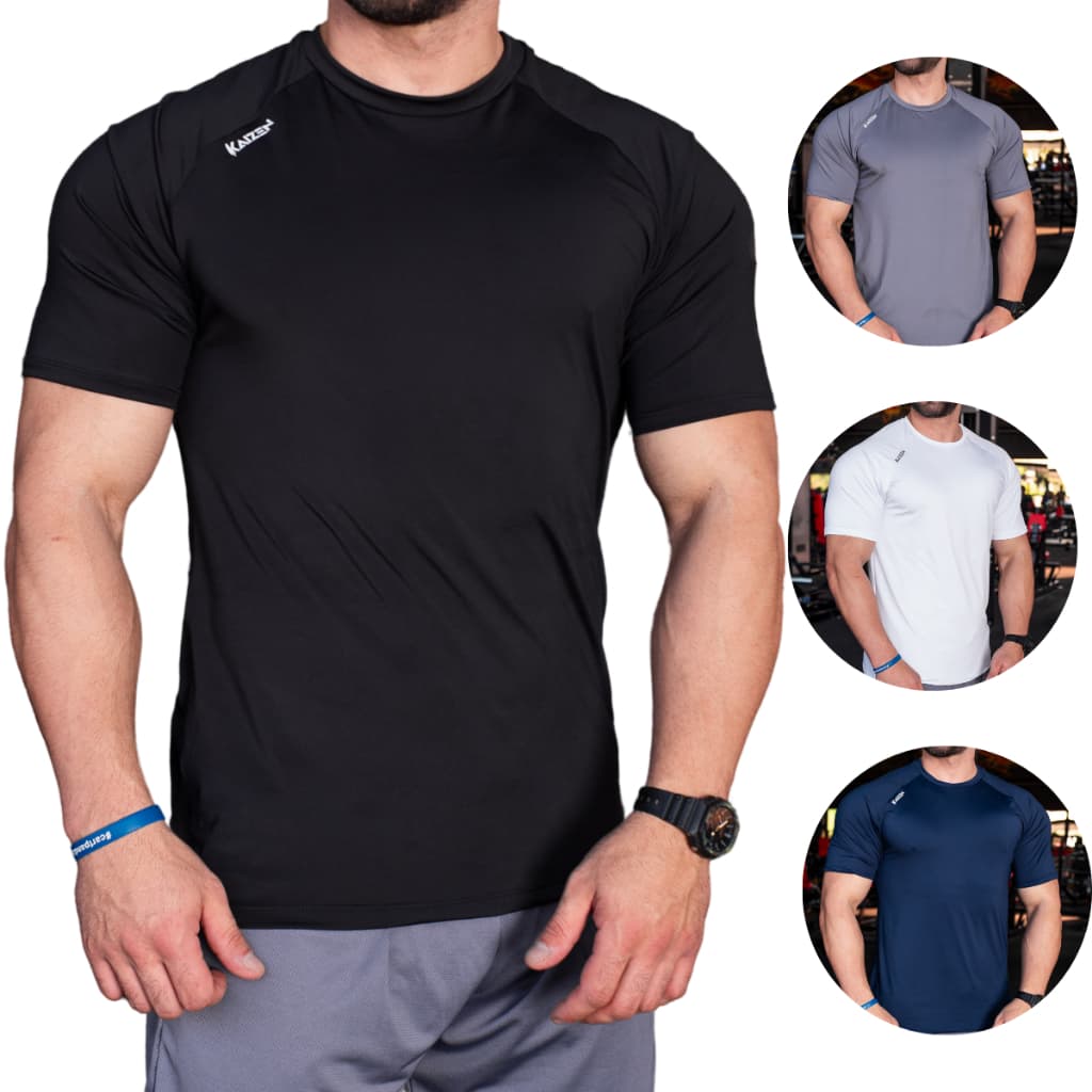 Camiseta Masculina Térmica Raglan Com Muita Elasticidade proteção Uv+50