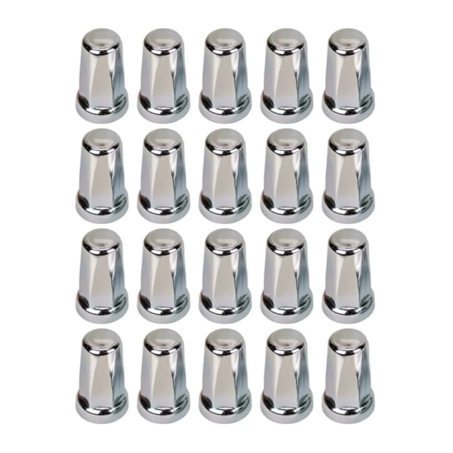 20 Capa De Porca Belga Cromada Caminhao Roda 19 mm