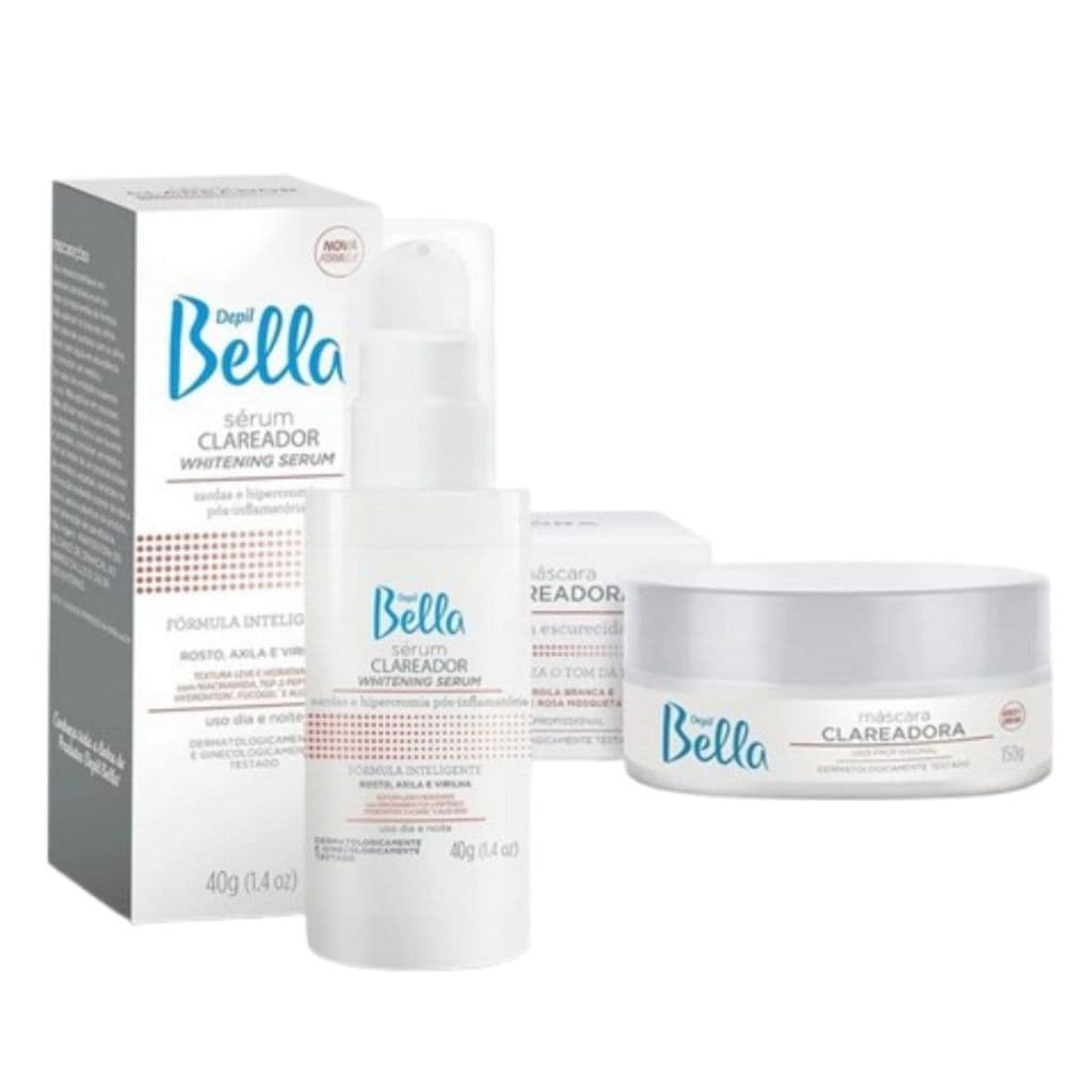 Kit Depil Bella Sérum Clareador 40g + Máscara Clareadora 150g