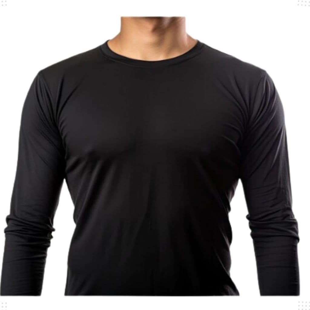 Blusa Termica Masculina Manga Longa Camisa Proteção Solar Segunda Pele Malha Fria Dry Uv