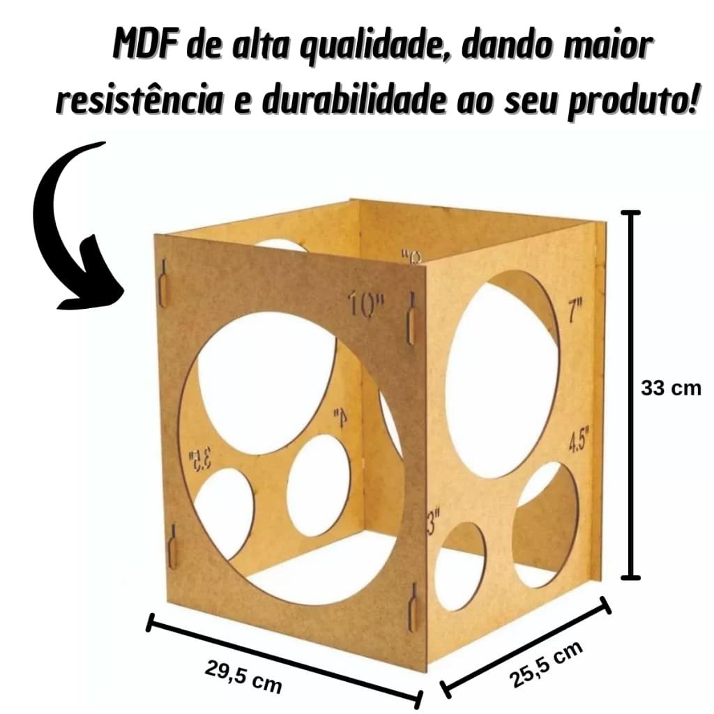 Medidor De Balão Para Festa De Aniversário - Bexigas Balao Redondo Vários Tamanhos