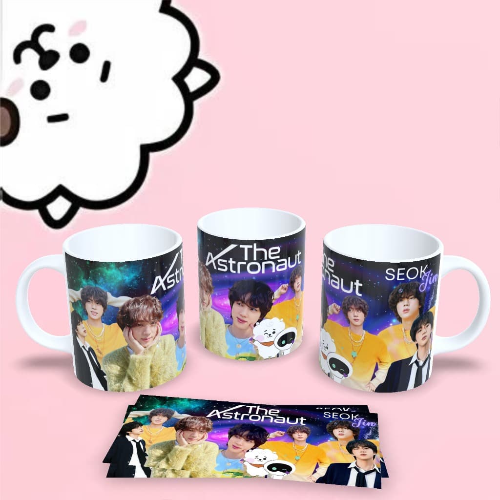 Caneca Personalizada BTS - JIN, Pequeno Astronauta