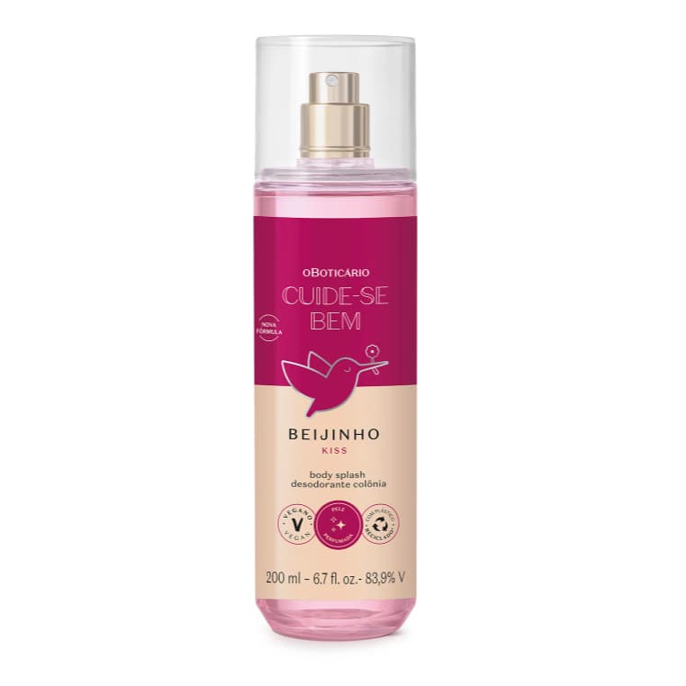 Body Splash Desodorante Colônia Cuide-Se Bem Beijinho 200ml