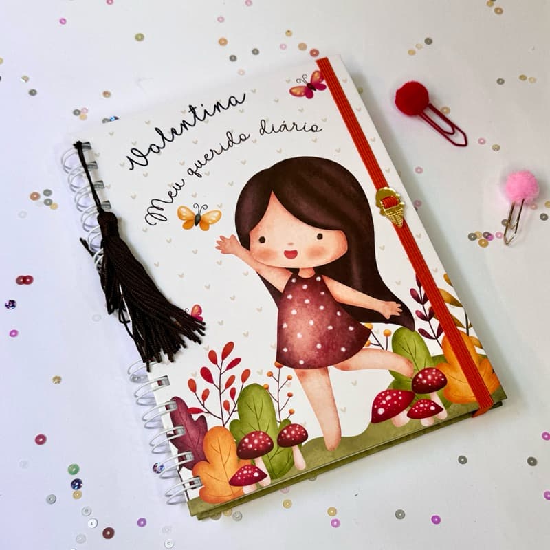 Caderno Personalizado Meu Querido Diário da Menina Cristã