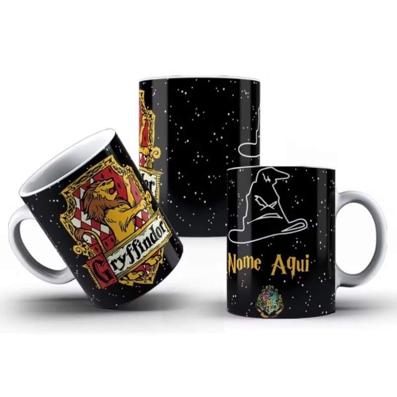 Caneca Harry Potter Personalizada Com NomeEscolha Sua Caneca - Grifinória - Sonserina - Lufa