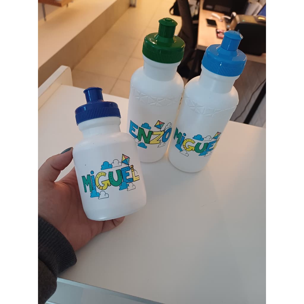 kit - 3 garrafas 500ml Personalizadas com nome infantil....