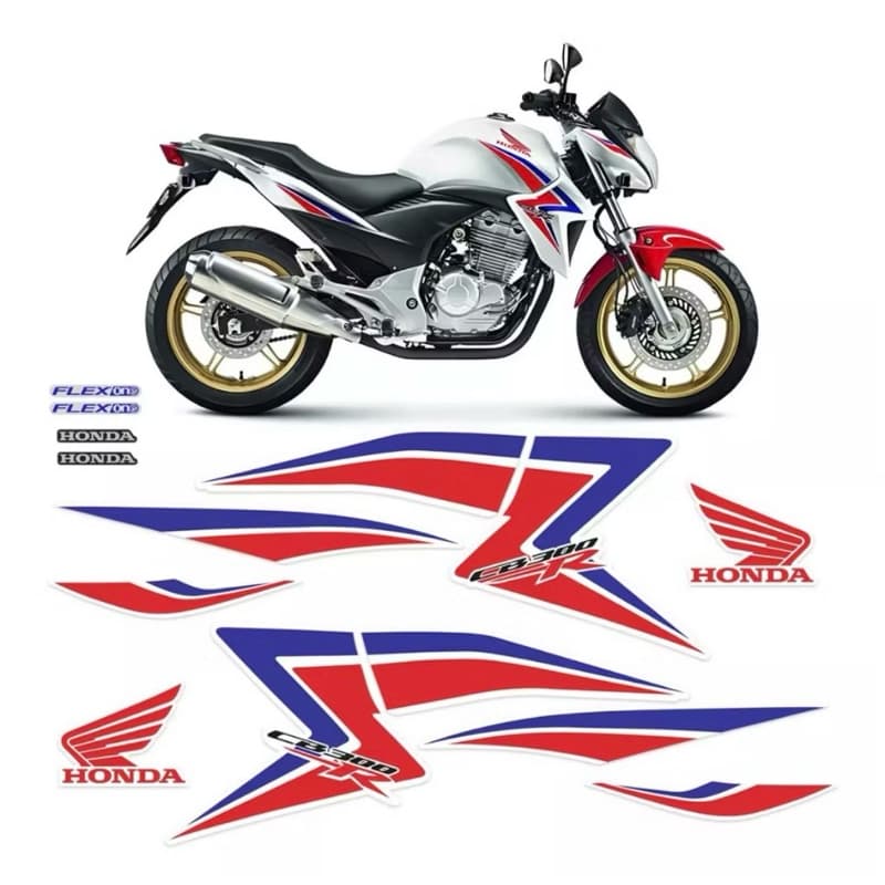 Kit adesivo para a moto CB 300R modelo capitão América