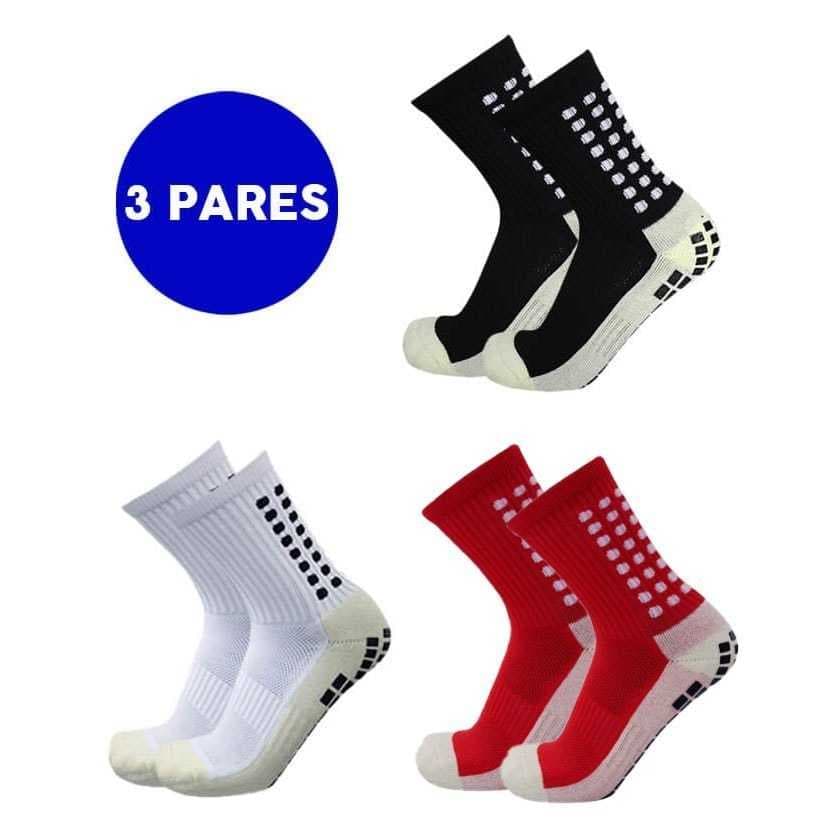 Kit 3 meia pro socks esportivas futebol algodão antiderrapante de alta qualidade
