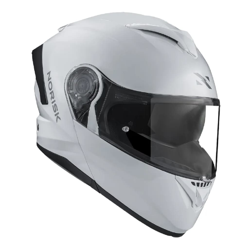 Capacete Norisk - Force 2 Monocolor Cores Branco Cinza Preto
