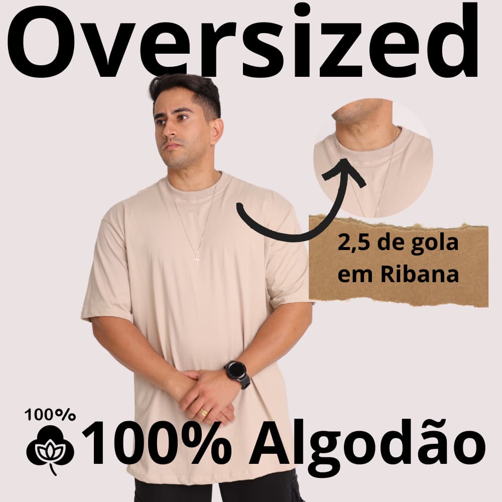 Camiseta Oversized Algodão Premium Fio 30.1