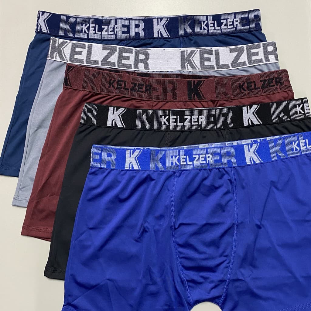Kit 5 Cuecas Boxer Plus Size Cueca Box Grande Adulto Kelzer em Romantic