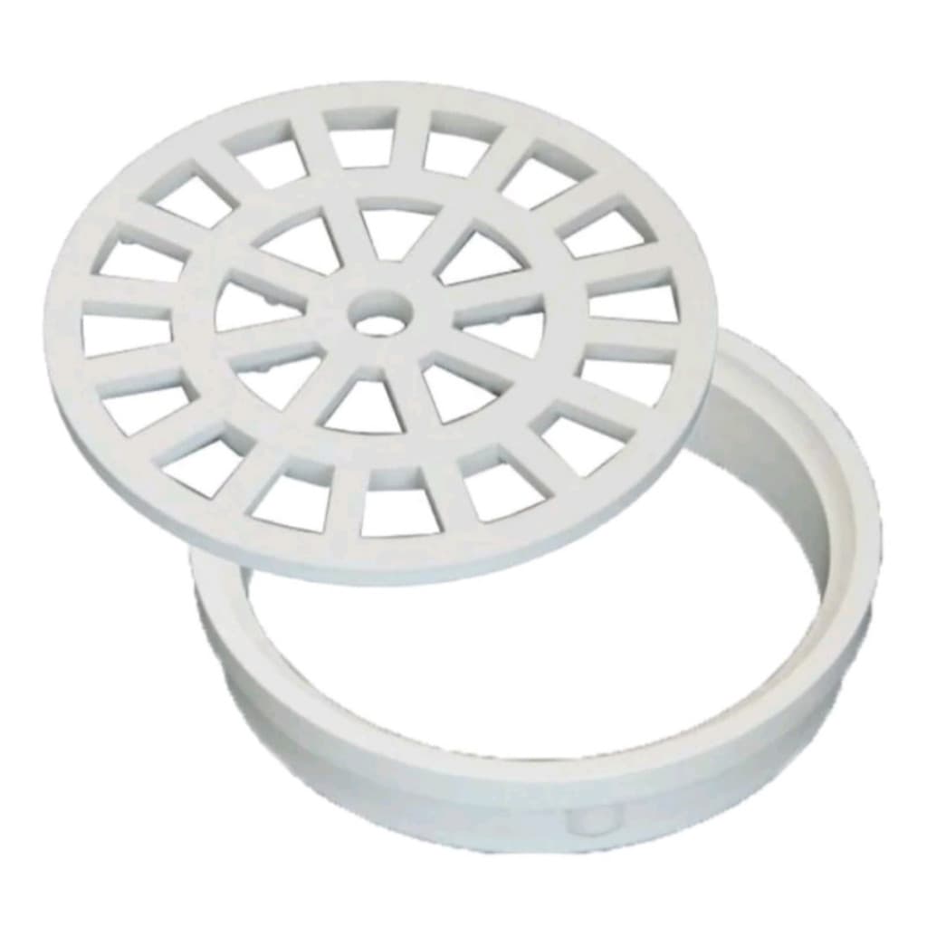 Grelha Ralo Porta Grelha Redondo Plástico ABS Branco