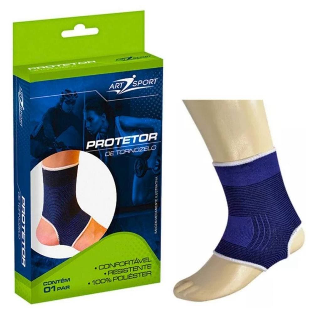 1 Par De Tornozeleira Elastica Esportiva Treino Futebol Corrida Academia Vôlei Basquete
