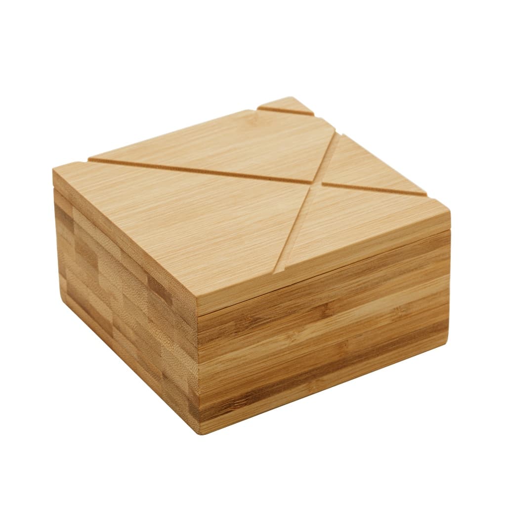 Saleiro Quadrado com Tampa de Bambu 13Cm X 13Cm X 7Cm Lyor