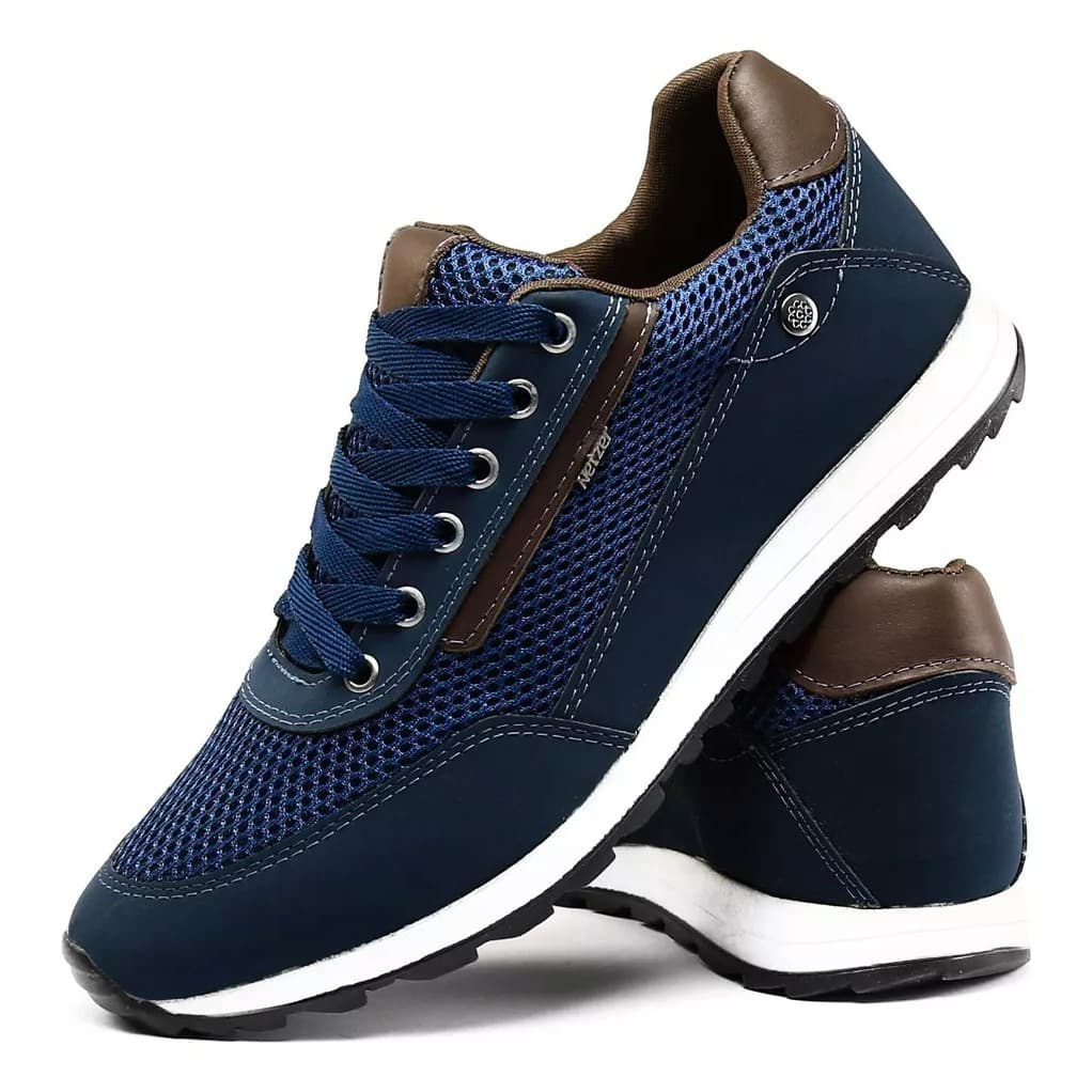 Tenis Jogger Masculino Casual Jogging Couro Sapatenis Confortável
