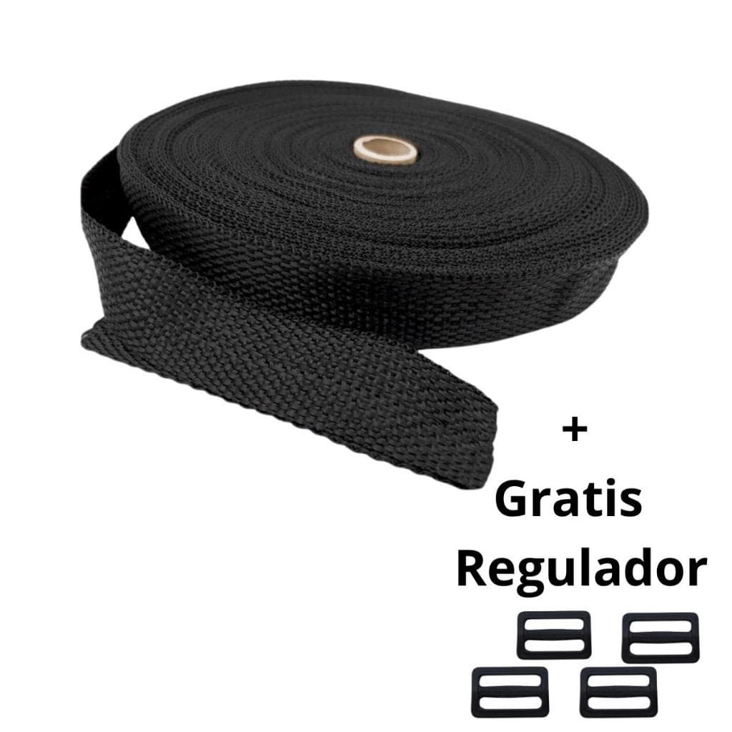 Fita CA CBR 30mm Preta Cardarço Alça Bolsas Mochilas Costura