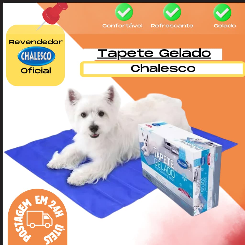Tapete Gelado Médio 50x60cm Chalesco Pet Cooling Mat