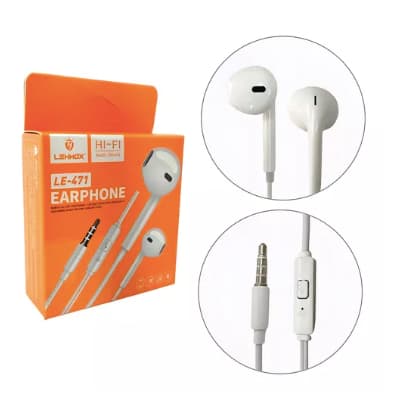 Fone de ouvido lehmox c/ microfone universal branco P2 le-471