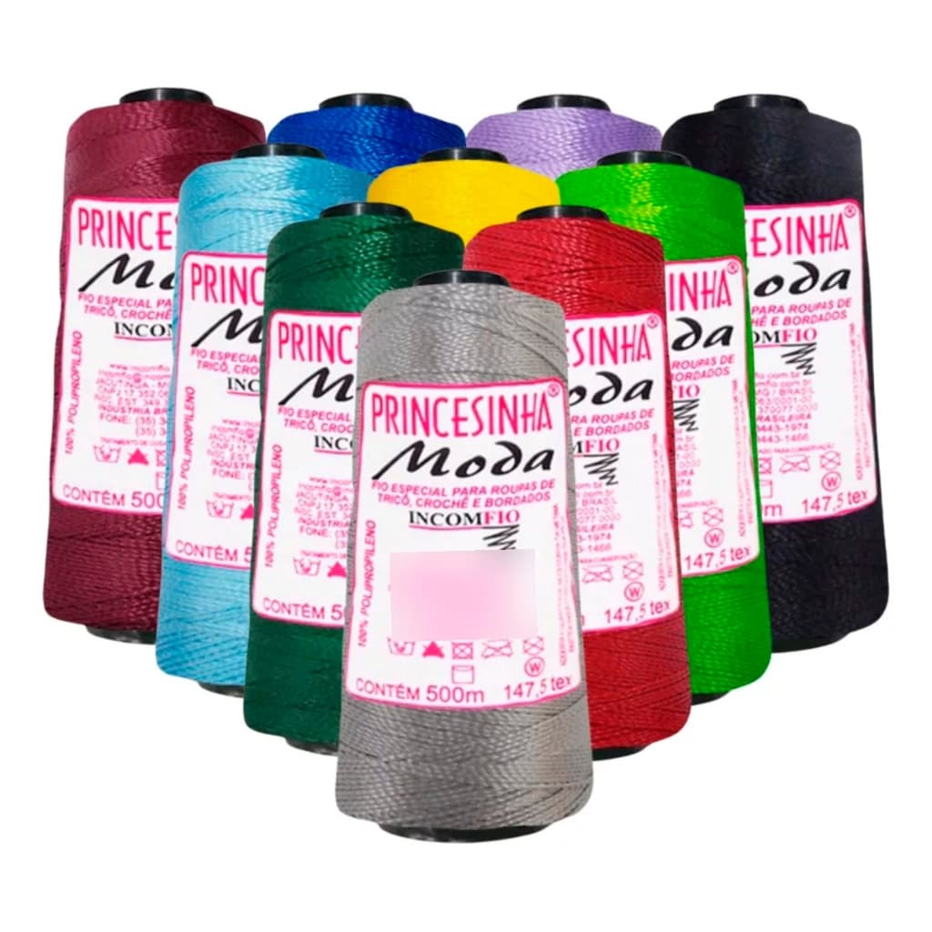 Linha Princesa Moda Fina 500m Crochê Tranças para cabelo Incomfio