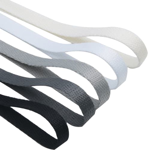 20 Pares Cadarço 1,50m 150cm premium Achatado Branco Preto Tenis algodão poliester resina encerado