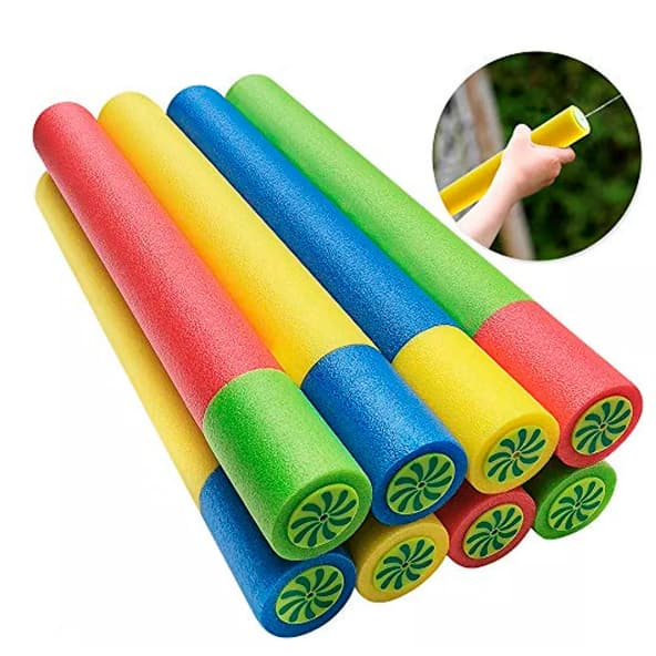 Kit 5 Lança Atira Água 35cm Piscina Praia Esguicho