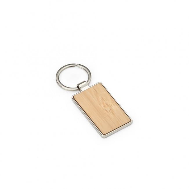 Chaveiro Metal Bambu Retangular Personalizado (REF-02481)