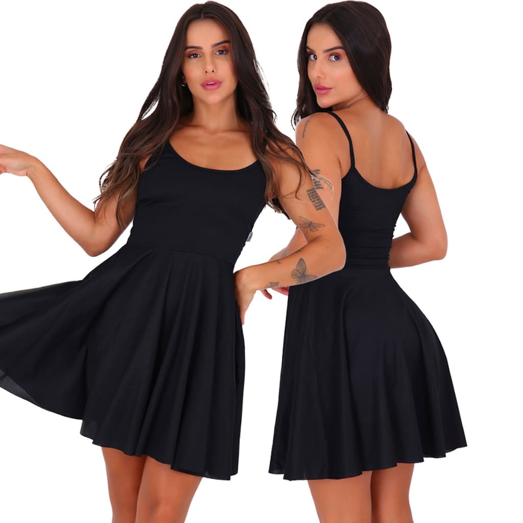 Vestido Ribana Godê Rodado Plissado