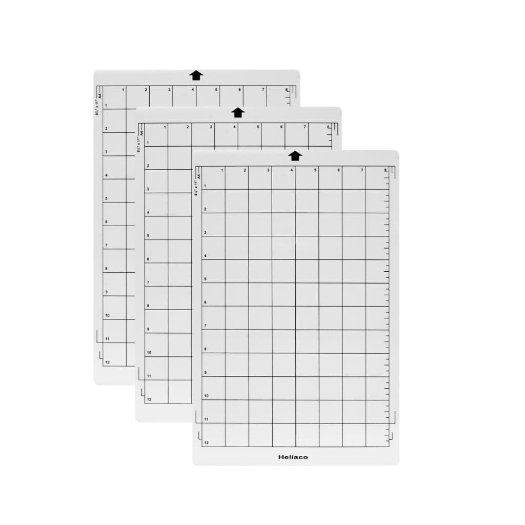 Kit 3 Bases De Corte Helíaco Compatível Silhouette Portrait A4 Com Cola - 40m
