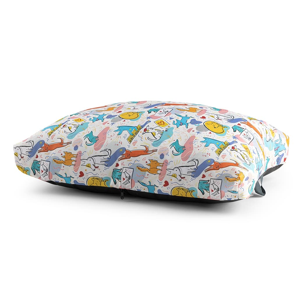 Cama Caminha Futon Pet Tamanho G para Cachorro Gato Cães com Zíper Hipoalergico Almofadao