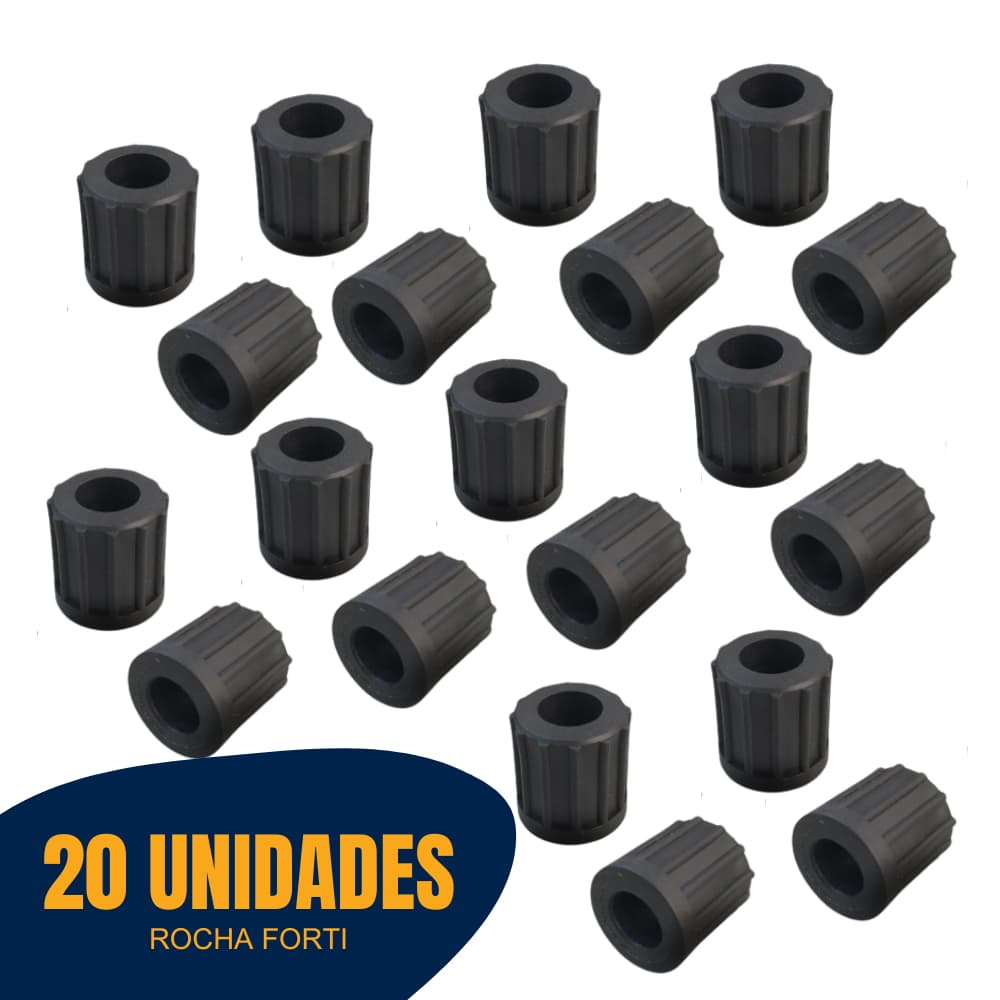 20 Buchas de Plástico de 7/8 com Furo 11mm Segurança Casa Moveis
