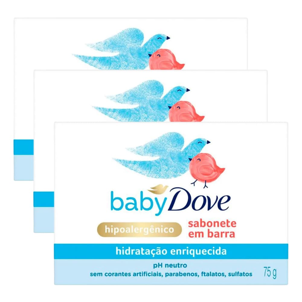 Baby Dove Sabonete Barra pH Neutro Para Bebê 75g