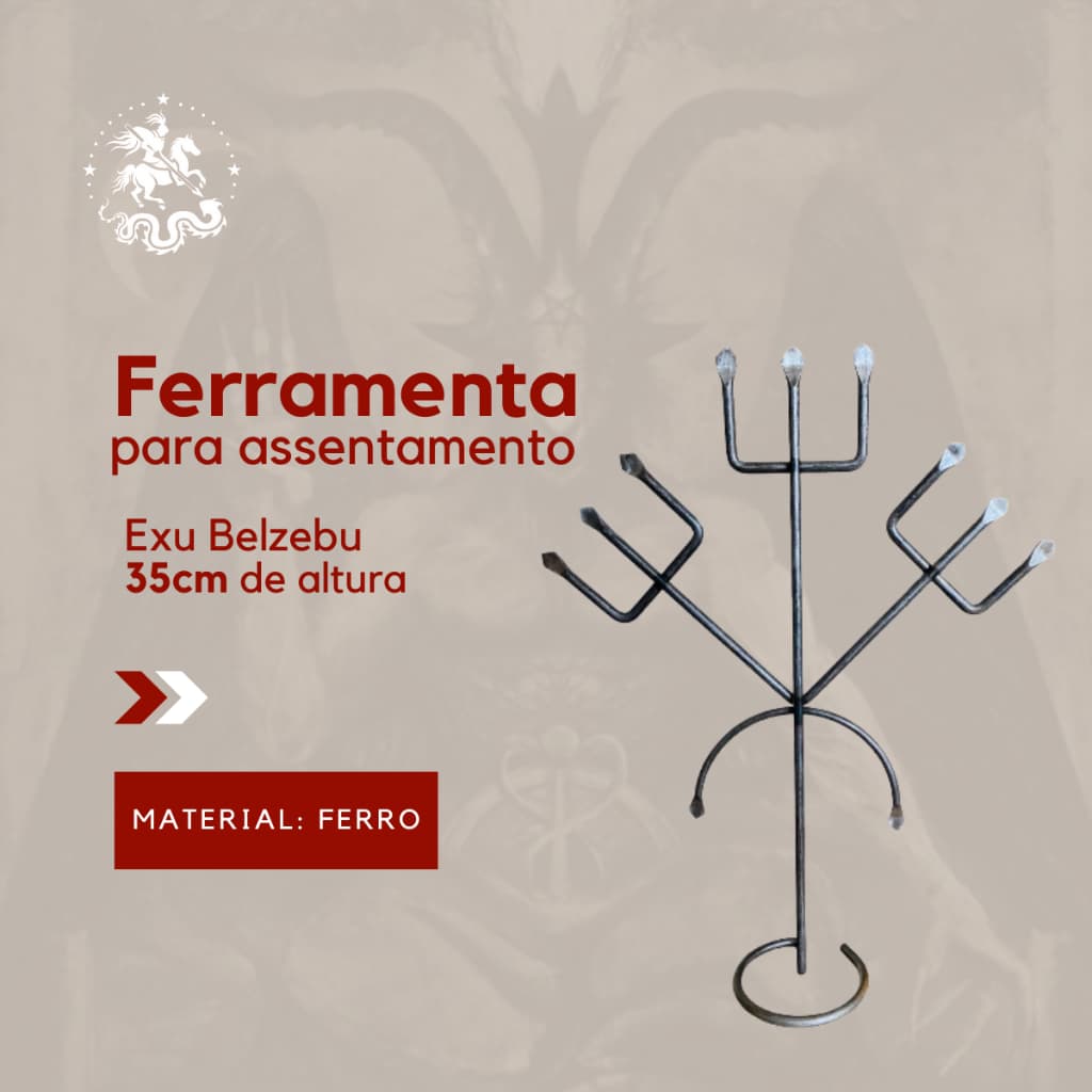 Ferramenta Para Assentamento 35cm Ferro Exu Belzebu