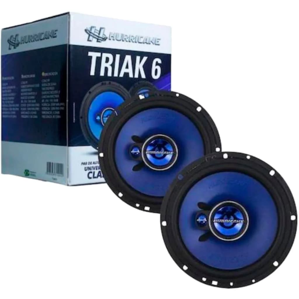 Par Alto Falante Porta Hurricane 6 Polegadas 100 Rms Triak