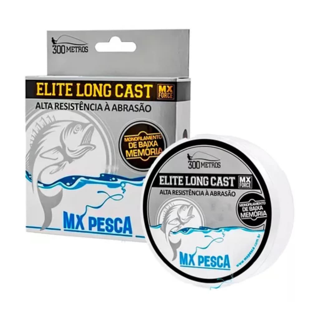 Linha MX Pesca - Elite Long Cast 300m - Transparente