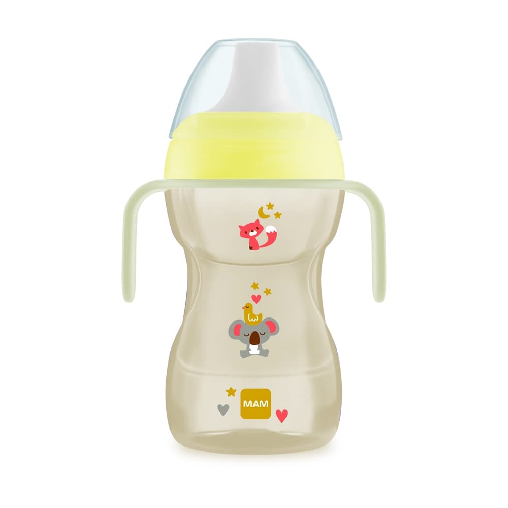 Copo De Treinamento 270 ml Fun to Drink Brilha Escuro Night Antivazamento Neutro Mam 4239