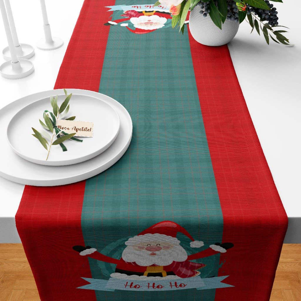 Caminho Trilho de Mesa Decoração de Natal Ho Ho Ho 110X35cm ENVIO RÁPIDO!!