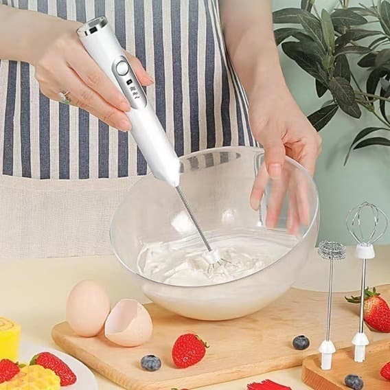 Mini Mixer Misturador Batedor Elétrico Bebida Espuma Leite