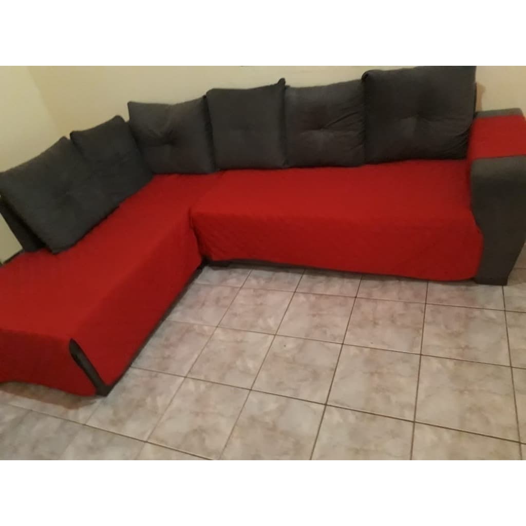 Protetor Para Sofá De Canto Só Assento Tudo Sob Medida +5 Almofadas (entrar em Contato)