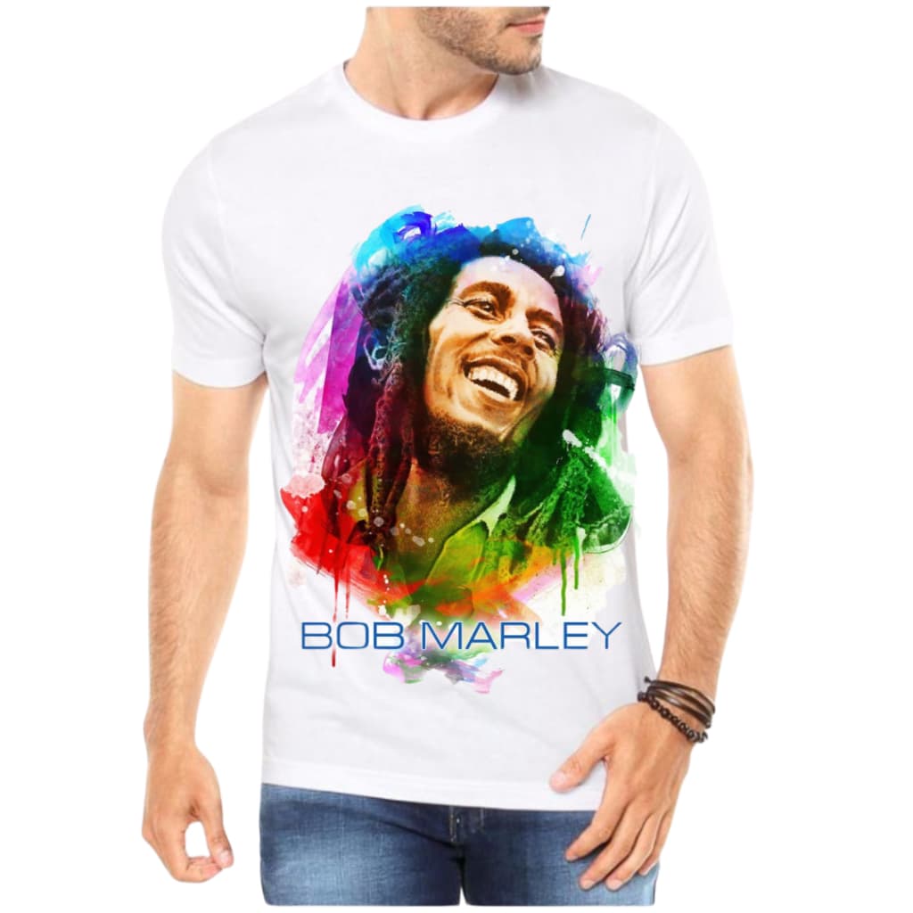 Camiseta Infantil e Adulto Bob Marley Blusa unissex 100% Algodão Envio Imediato
