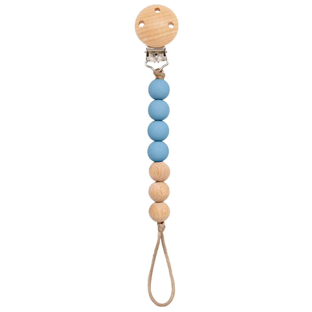 Prendedor De Chupeta Azul Buba  Em Silicone Macio Bamboo Mordedor