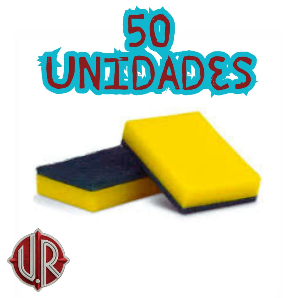 Kit c/ 50 Esponja de Louça P Multiuso Bucha de Lavar Dupla Face Limpeza Cozinha