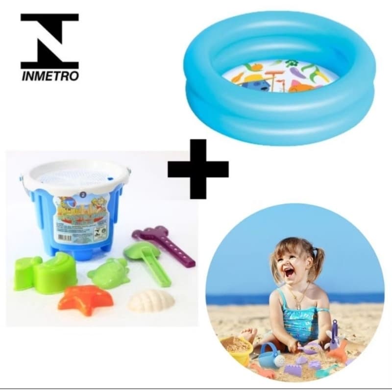 kit praia piscina e balde