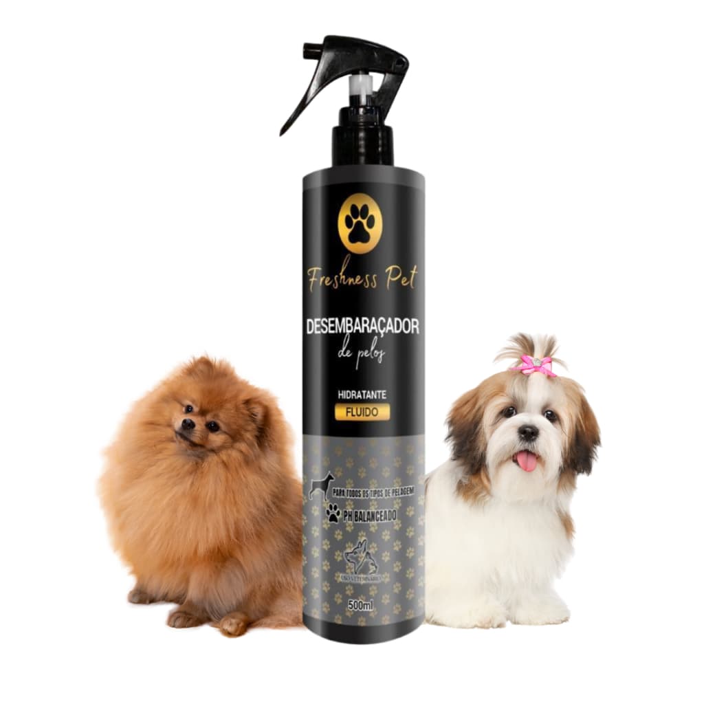 Desembaraçador de Pelos Hidratante Pet Cachorro Gatos Fluido 500ml Fleshness Pet