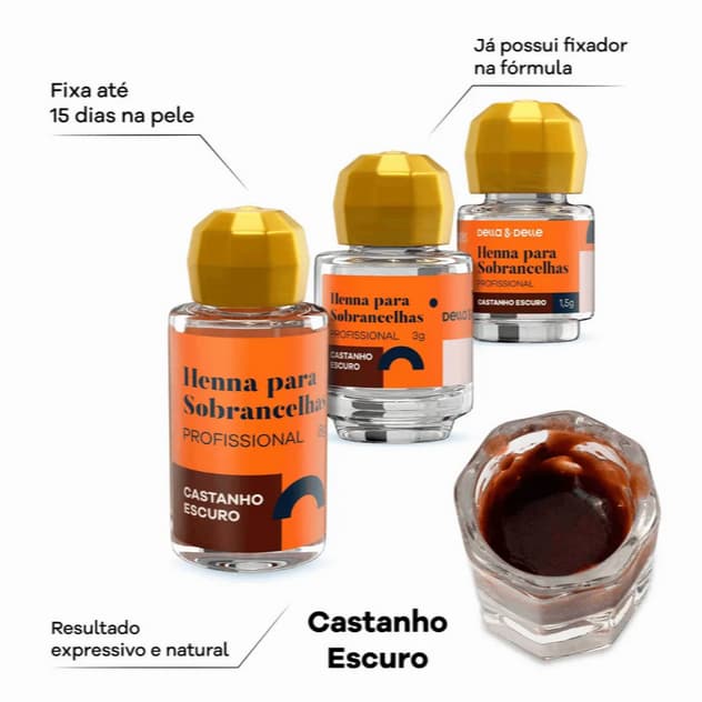 Henna Profissional Para Sobrancelhas 8g Della e Delle Designer de Rena