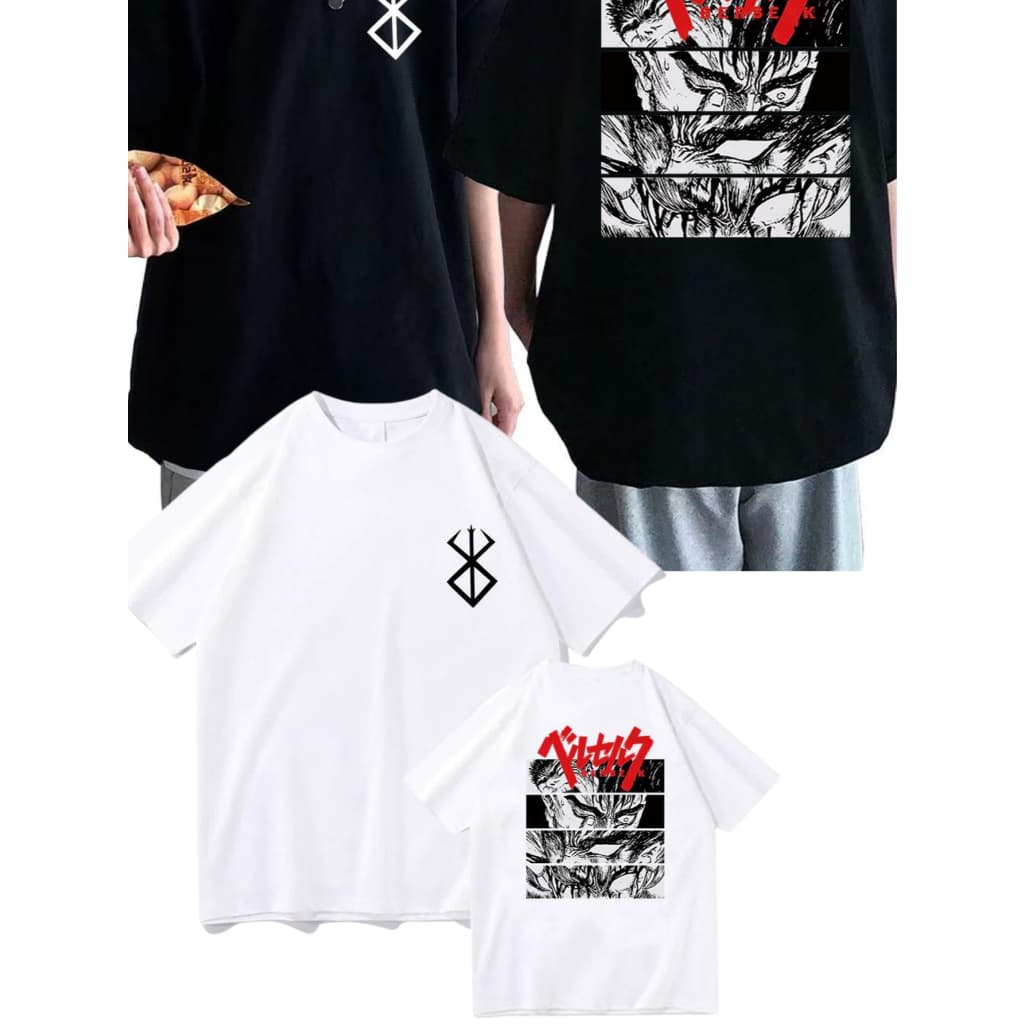 Camiseta Berserk Anime Blusa Jogos Ação Aventura Camisa T-shirt Mascuina
