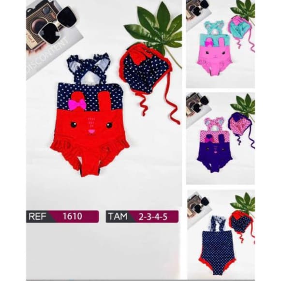 KIT MAIÔ COM TOUCA INFANTIL De Bebê COELHINHO BONITINHO