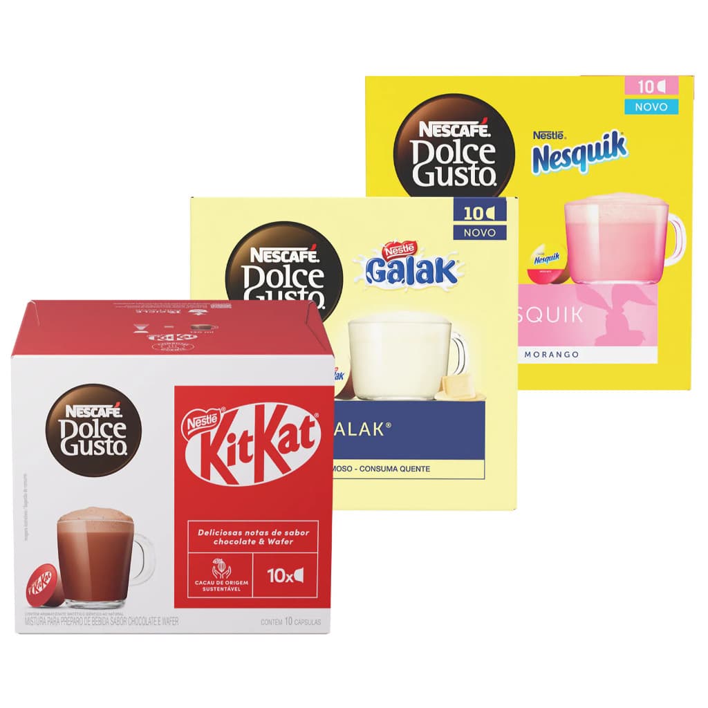 3 Caixas Nescafé Dolce Gusto - KitKat, Galak e Nesquik